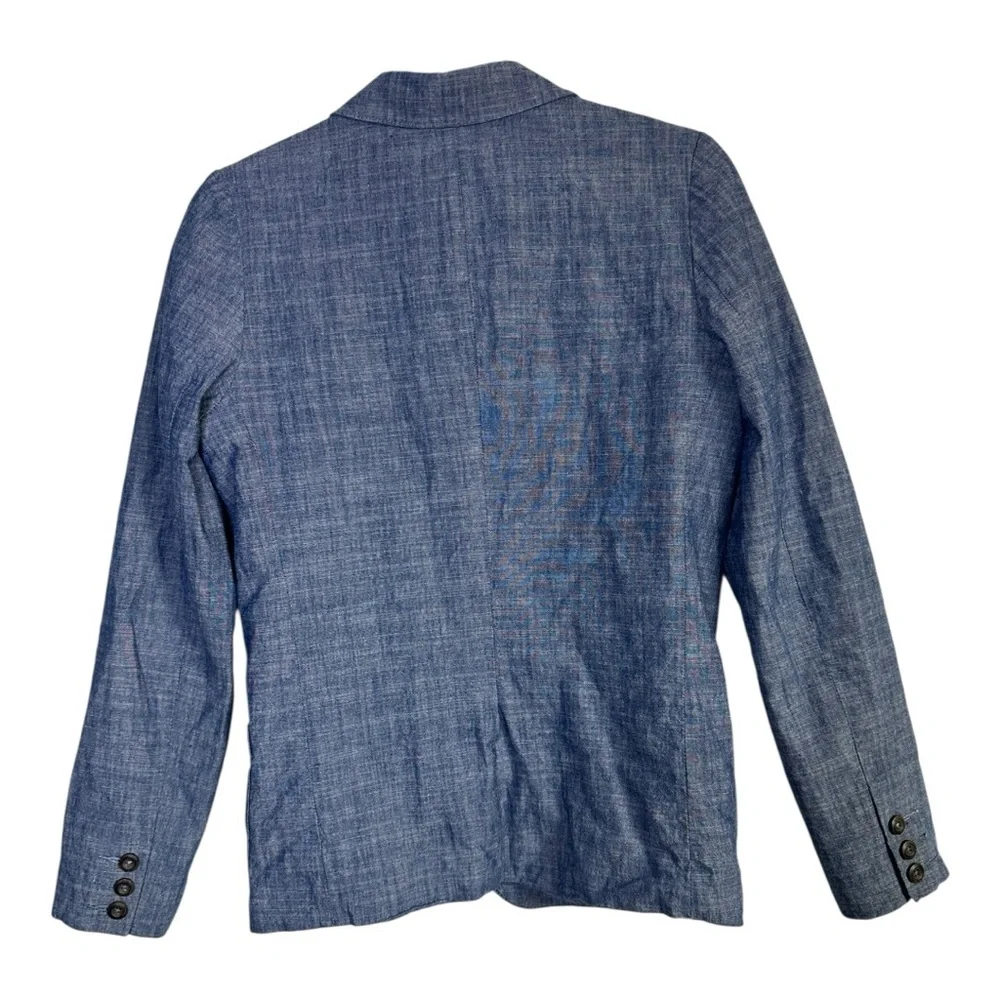 Boden 100% Cotton Blue Heathered Buttoned Blazer Jacket‎ Youth 12/14 Yrs